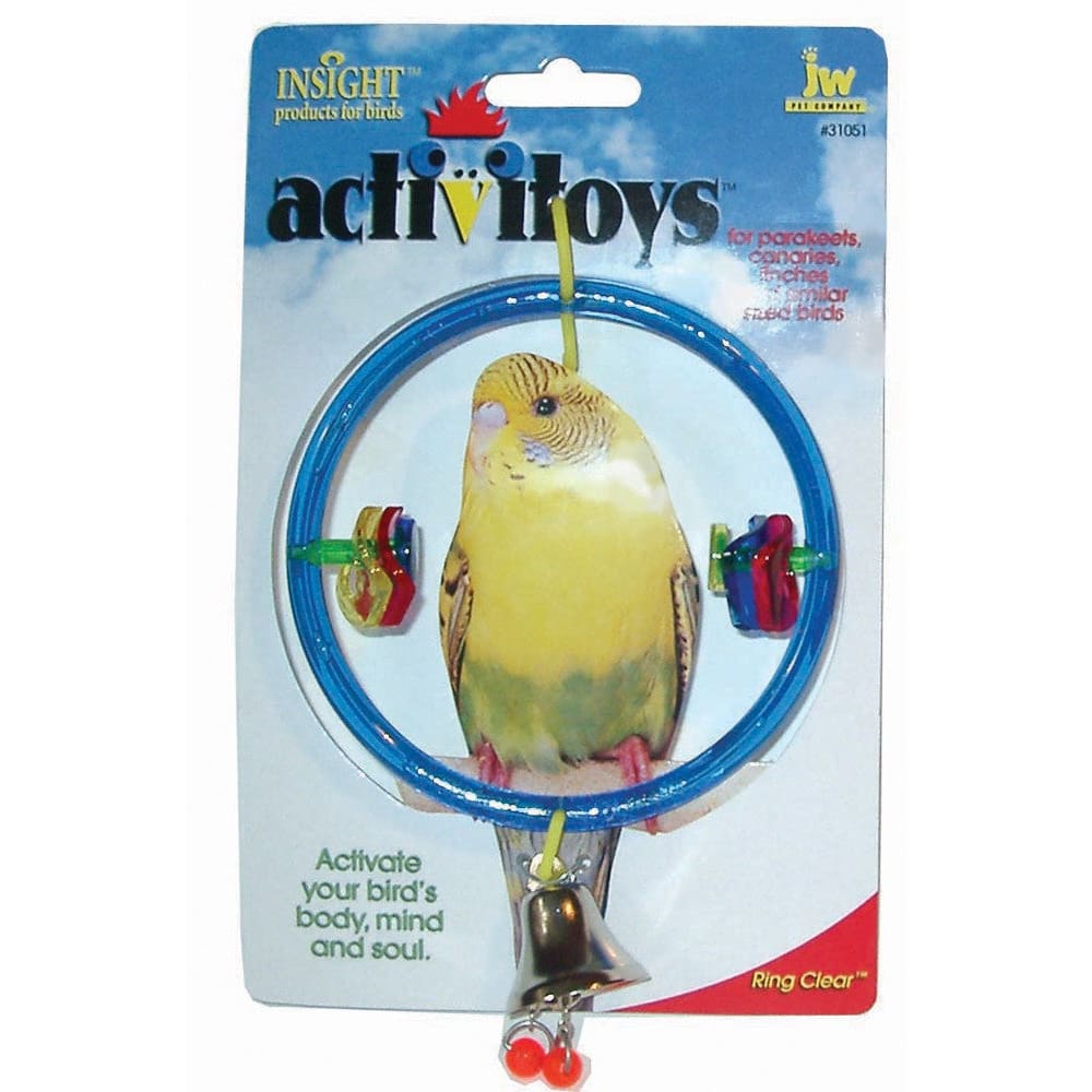 JW Pet ActiviToy Ring Clear Bird Toy Multi-Color Small Medium - Pet Supplies - JW