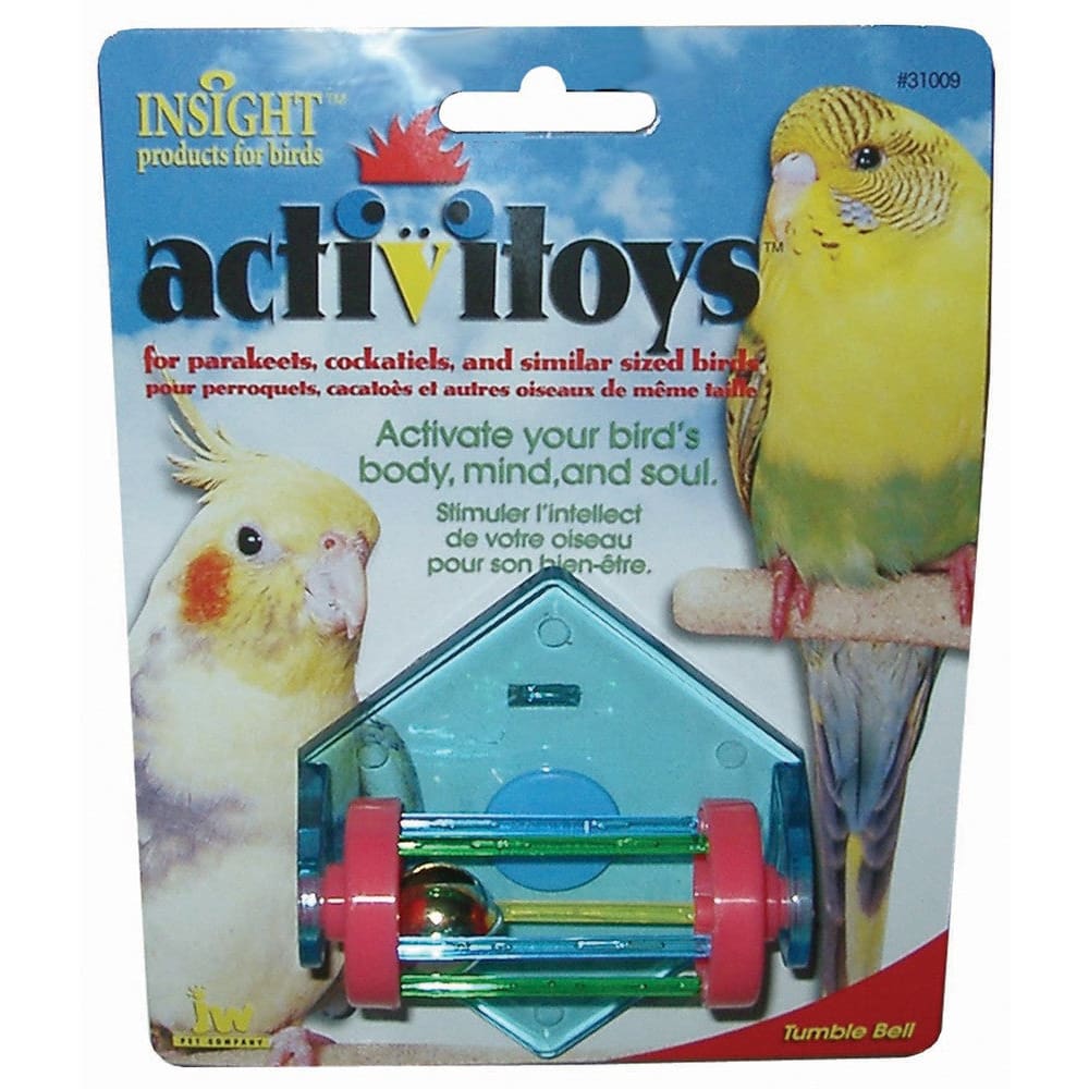 JW Pet ActiviToy Tumble Bell Bird Toy Multi-Color Small Medium - Pet Supplies - JW
