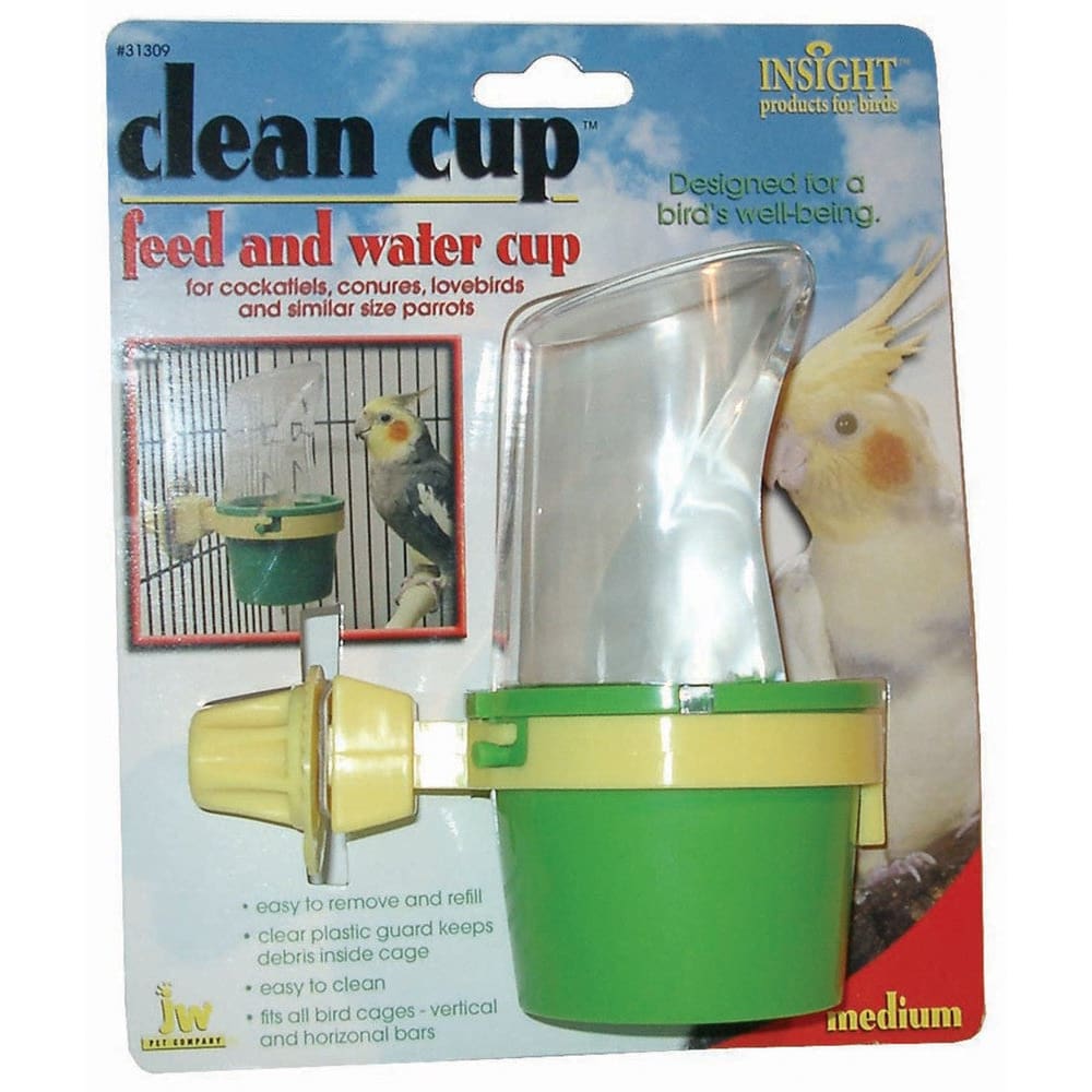 JW Pet Clean Cup Bird Feed and Water Cup Assorted Medium 5 oz - Pet Supplies - JW