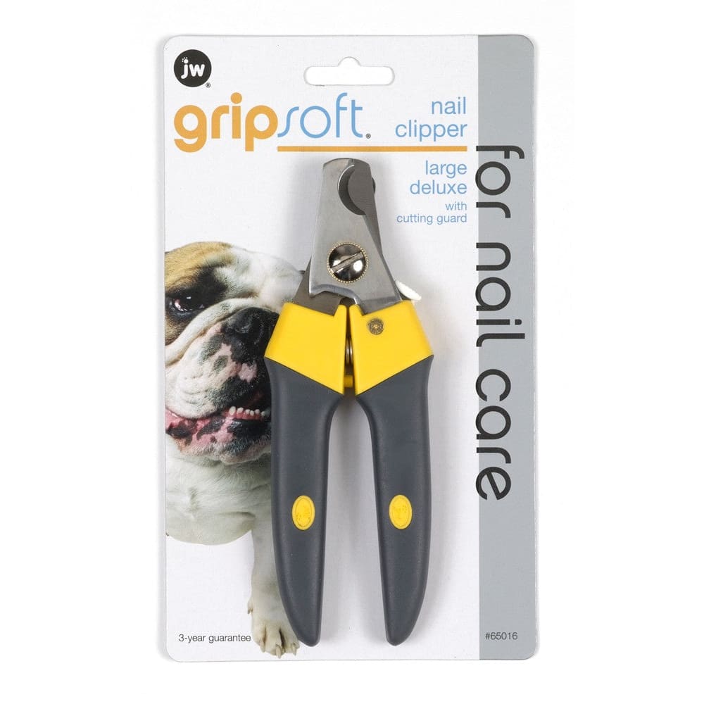 JW Pet Deluxe Dog Nail Clipper Grey; Yellow Large - Pet Supplies - JW