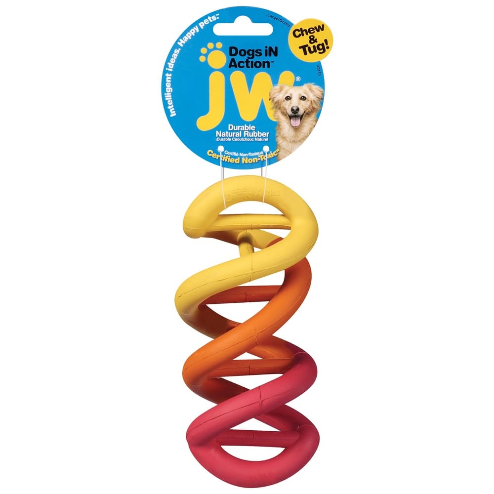 JW Pet Dogs in Action Rubber Dog Toy Multi-Color Large - Pet Supplies - JW