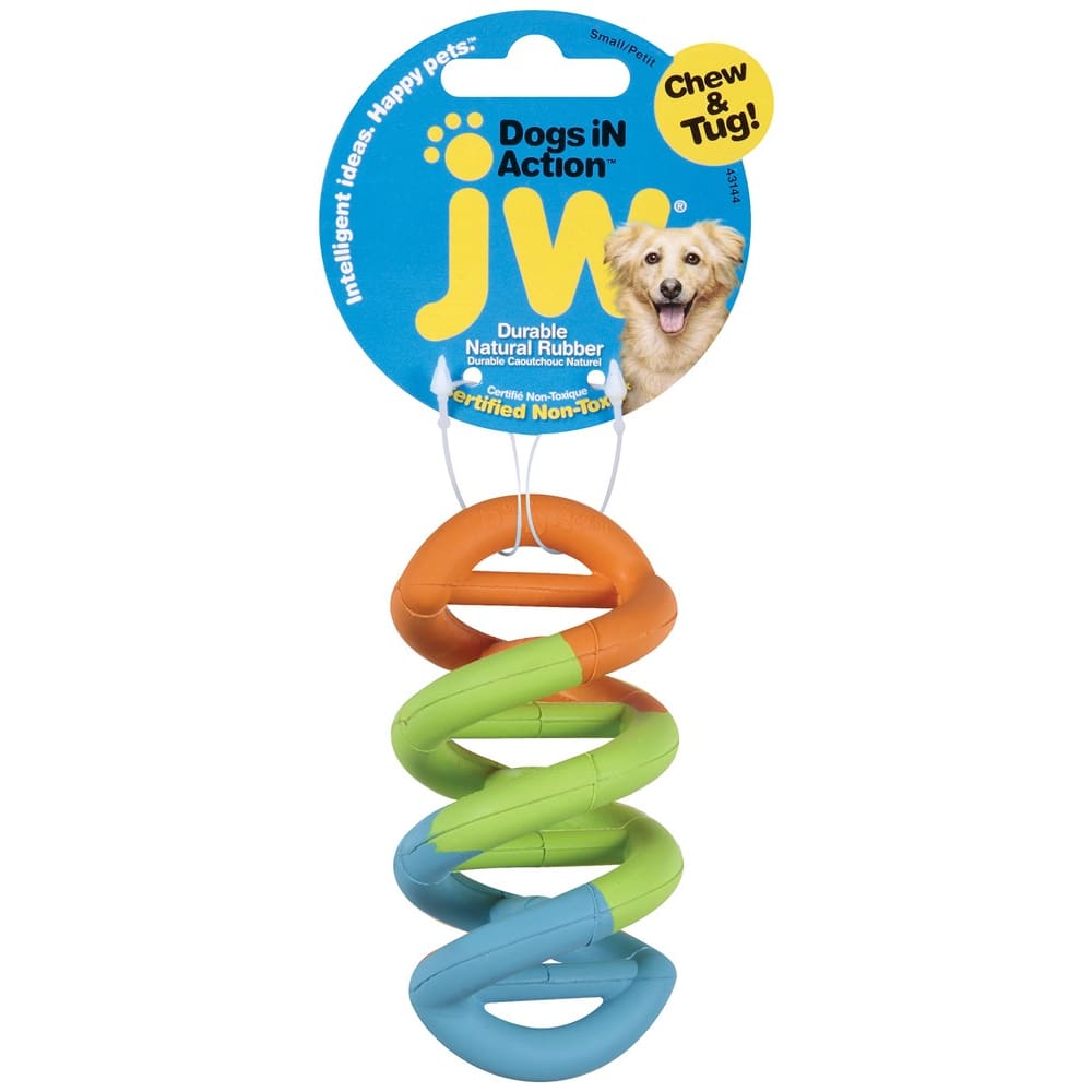 JW Pet Dogs in Action Rubber Dog Toy Multi-Color Small - Pet Supplies - JW