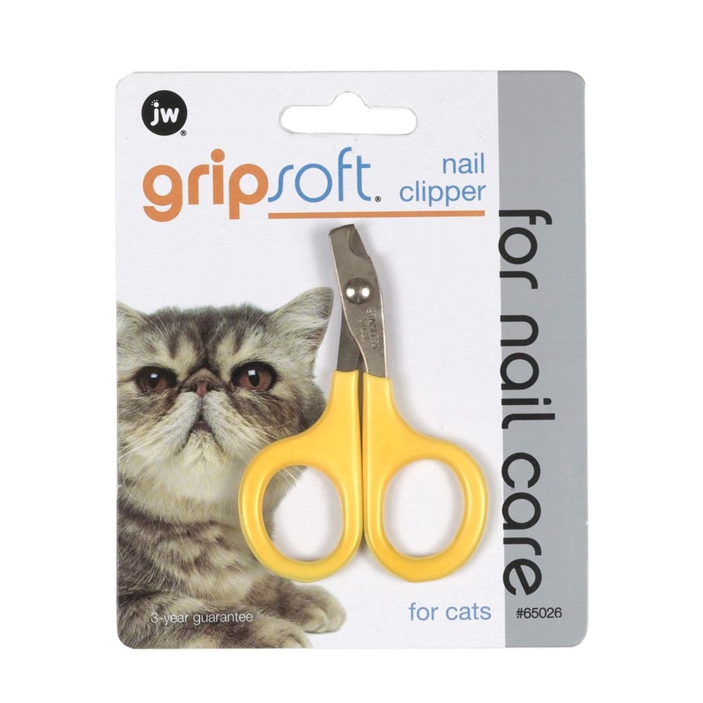 JW Pet GripSoft Cat Nail Clipper Yellow; Gray One Size - Pet Supplies - JW