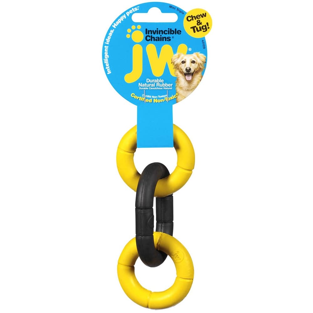 JW Pet Invincible Single Chain Dog Toy Assorted Mini - Pet Supplies - JW