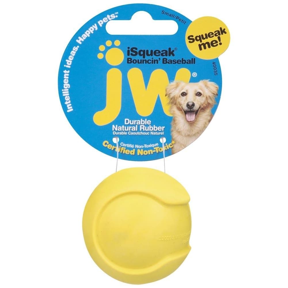 JW Pet iSqueak Bouncin Dog Toy Baseball Assorted Small - Pet Supplies - JW