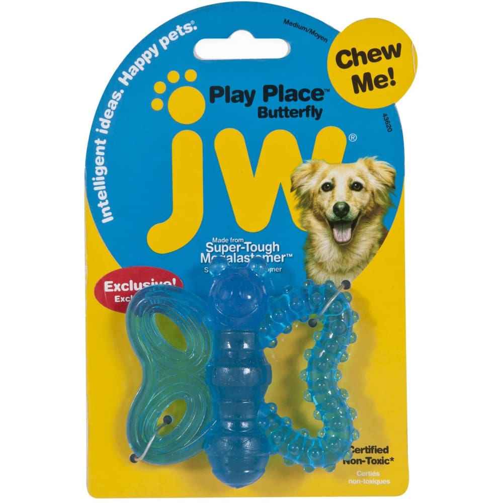 JW Pet PlayPlace Butterfly Teether Dog Toy Medium - Pet Supplies - JW
