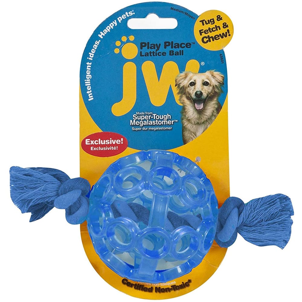 JW Pet Playplace Lattice Ball Dog Toy Assorted Medium - Pet Supplies - JW