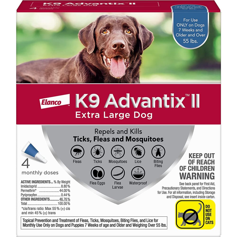 K9 Advantix II Dog Extra Large Blue 4-Pack - Pet Supplies - K9