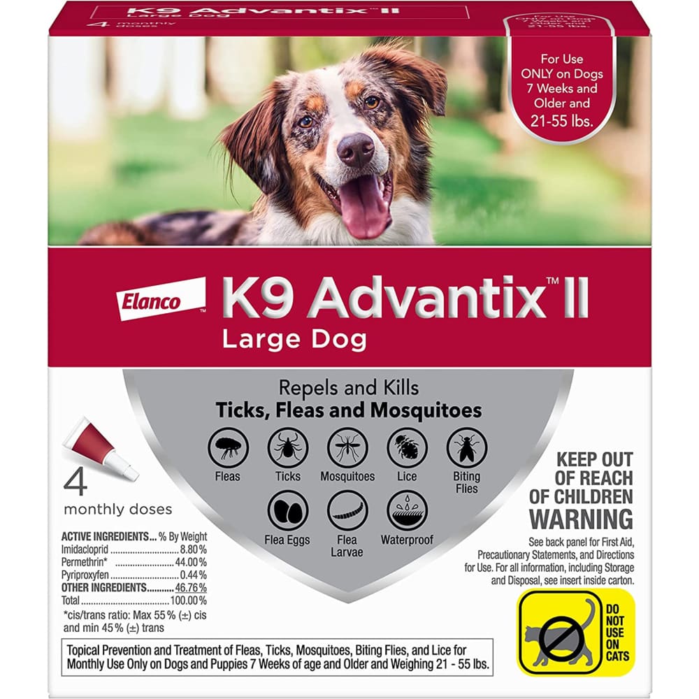 K9 Advantix II Dog Large Red 4-Pack - Pet Supplies - K9
