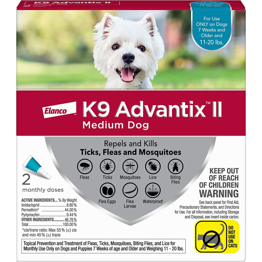 K9 Advantix II Dog Medium Teal 2-Pack - Pet Supplies - K9