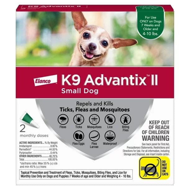 K9 Advantix II Dog Small Green 2-Pack - Pet Supplies - K9