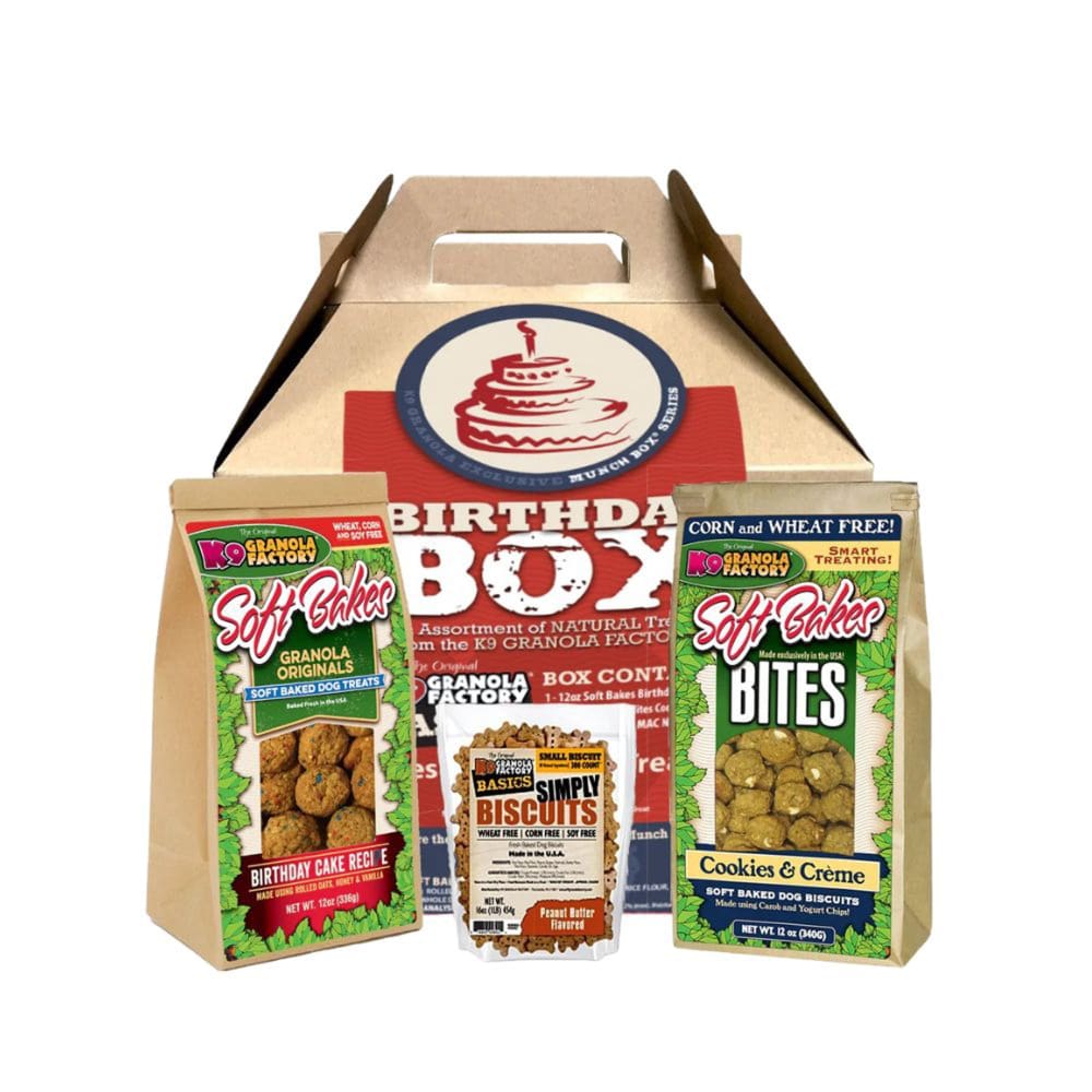 K9 Granola Munch Birthday Box (4) - Pet Supplies - K9