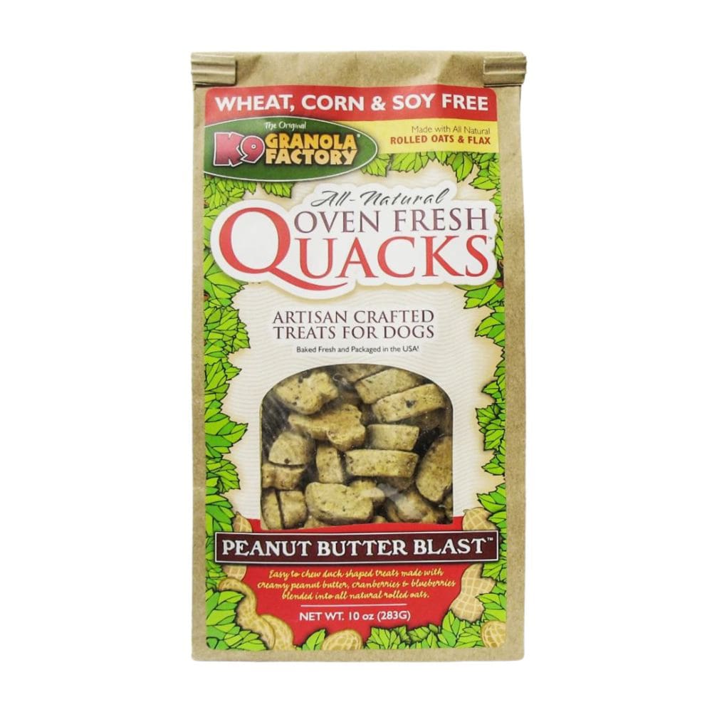 K9 Granola Oven Fresh Quacks; Peanut Butter 10oz - Pet Supplies - K9