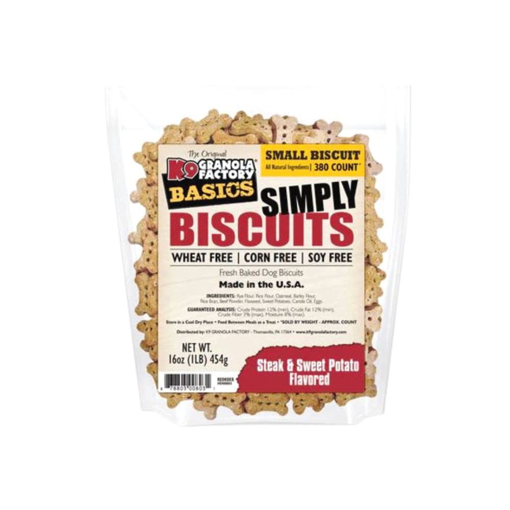 K9 Granola Simply Biscuits; Small Steak and Sweet Potato 1Lb - Pet Supplies - K9