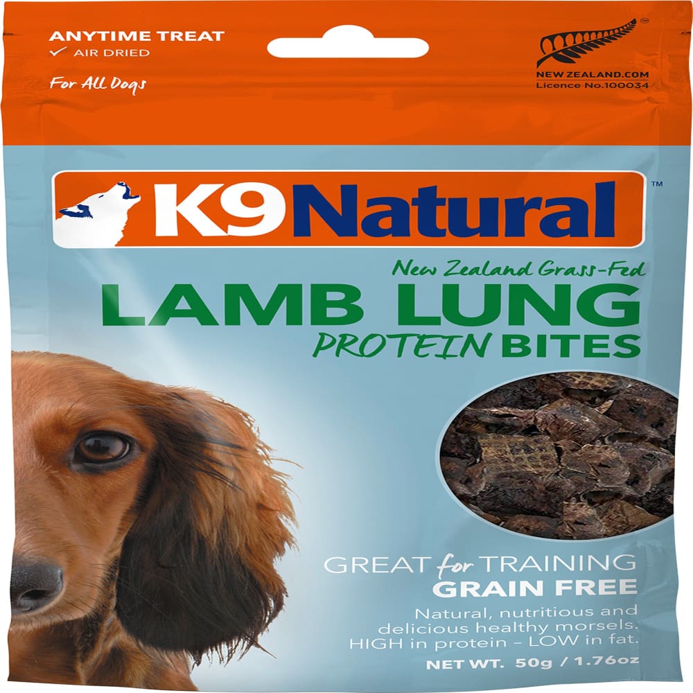 K9 Naturals Dog Air Dried Lamb Lung Bites 1.7Oz - Pet Supplies - K9