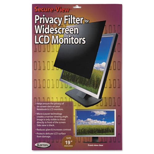 Kantek Secure View Lcd Monitor Privacy Filter For 19 Widescreen Flat Panel Monitor 16:10 Aspect Ratio - Technology - Kantek