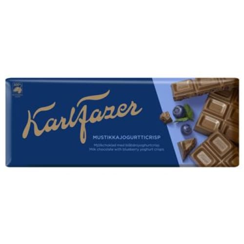 Karl Fazer Milk Chocolate with Bleuberry Yoghurt Crisps 6.7 oz (190 g) - Karl