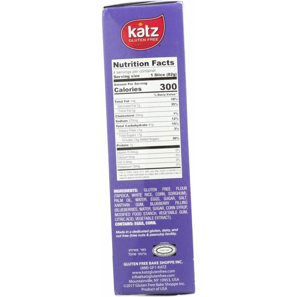 Katz Katz Gluten Free Blueberry Pie, 11.5 oz