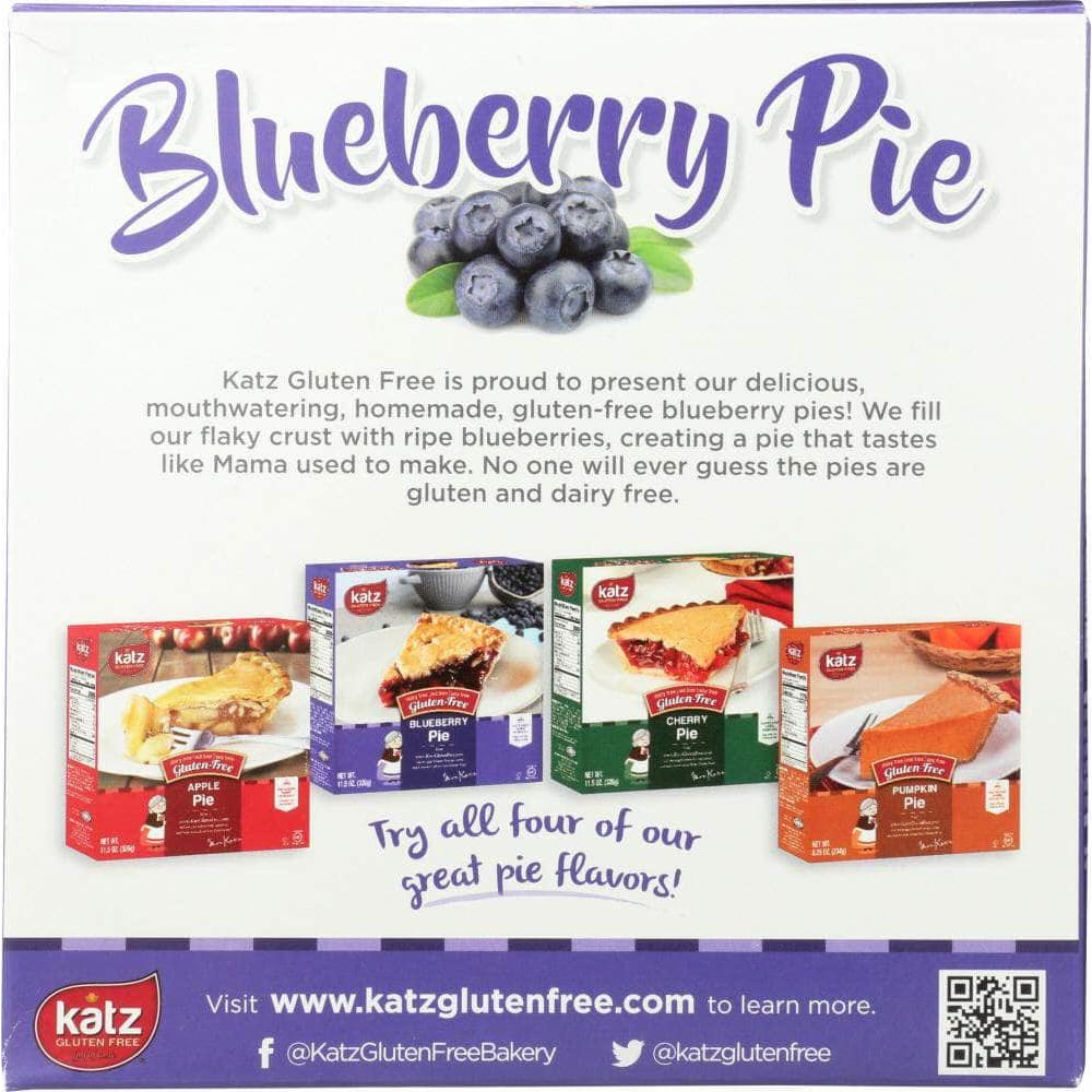 Katz Katz Gluten Free Blueberry Pie, 11.5 oz