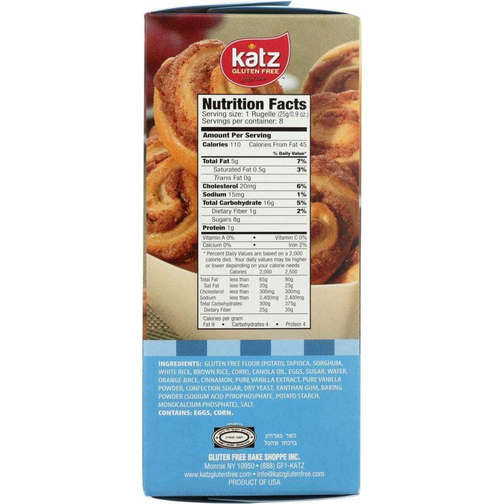 Katz Katz Gluten Free Cinnamon Rugelech, 7 oz