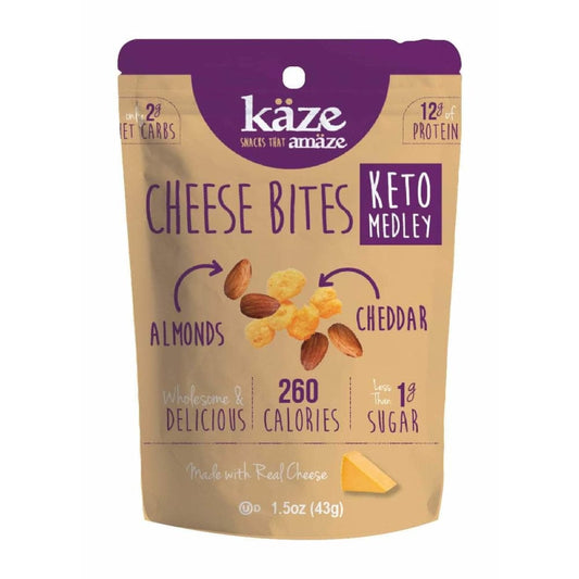 KAZE Grocery > Snacks KAZE: Keto Medley Almond and Cheddar Snack, 1.5 oz