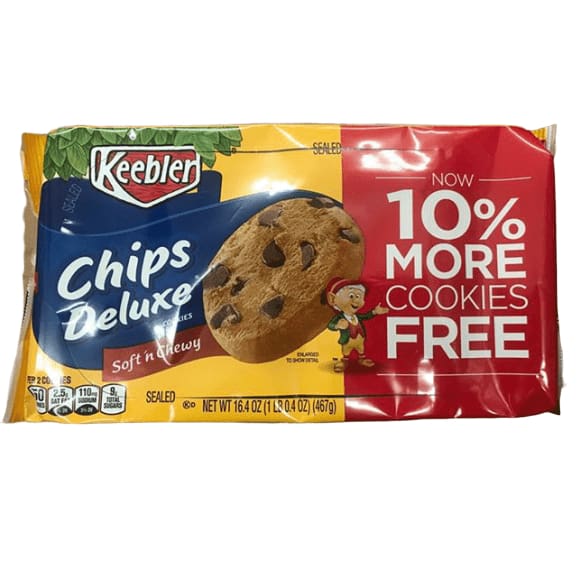 Keebler Chips Deluxe, Cookies, Soft 'n Chewy, 16.4oz - ShelHealth.Com