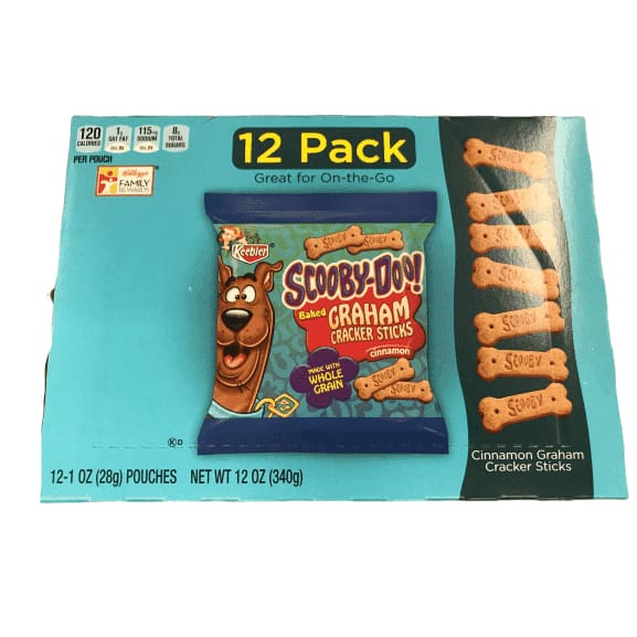 Keebler - Scooby-Doo Scooby Snack Graham Cracker Cookies, 1 Ounce Bags (Set of 12) - ShelHealth.Com