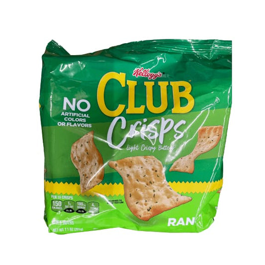 Kellogg's Kellogg's Club Cracker Crisps, Baked Snack Crackers, Ranch, 7.1 Oz, Bag