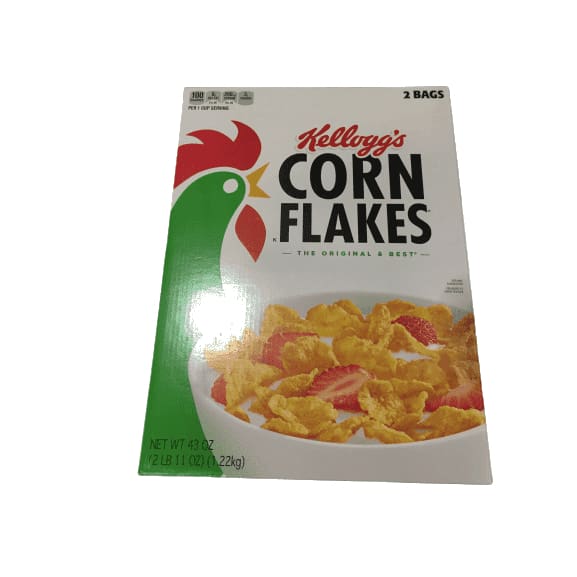 Kellogg's Corn Flakes, 43 Ounces - ShelHealth.Com