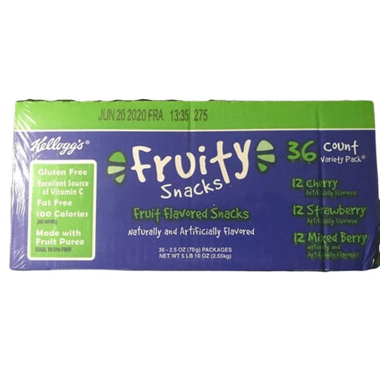 Kellogg's Fruity Snacks Variety Pack 2.5 oz, 36 ct. - ShelHealth.Com