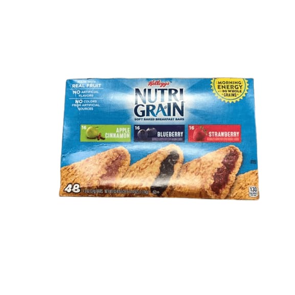 Kellogg's Nutri-Grain Variety Pack (1.3 oz., bar, 48 ct.) - ShelHealth.Com