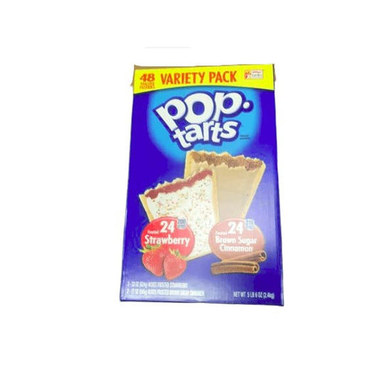Kellogg's Pop-Tarts Frosted Strawberry & Frosted Brown Sugar Cinnamon, 48 ct 86.2oz - ShelHealth.Com