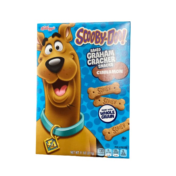 Scooby-Doo Kellogg's SCOOBY-DOO! Baked Graham Cracker Snacks, Cinnamon, 11 Oz, Box