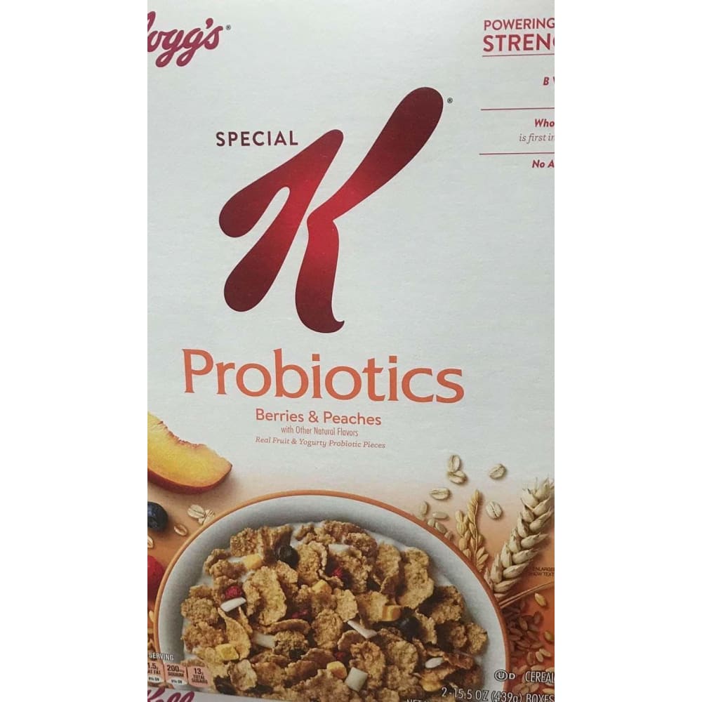 Kellogg's Special K Probiotics, Breakfast Cereal, Berries and Peaches, Low Fat, 31oz Box - ShelHealth.Com