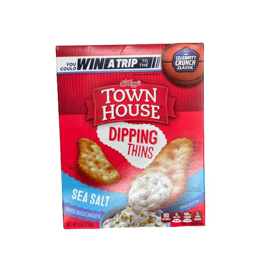 Kellogg's Kellogg's Town House Dipping Thins Crackers, Baked Snack Crackers, Sea Salt, 9 Oz