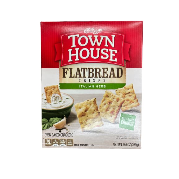 Kellogg's Town House Flatbread Cracker Crisps, Baked Snack Crackers