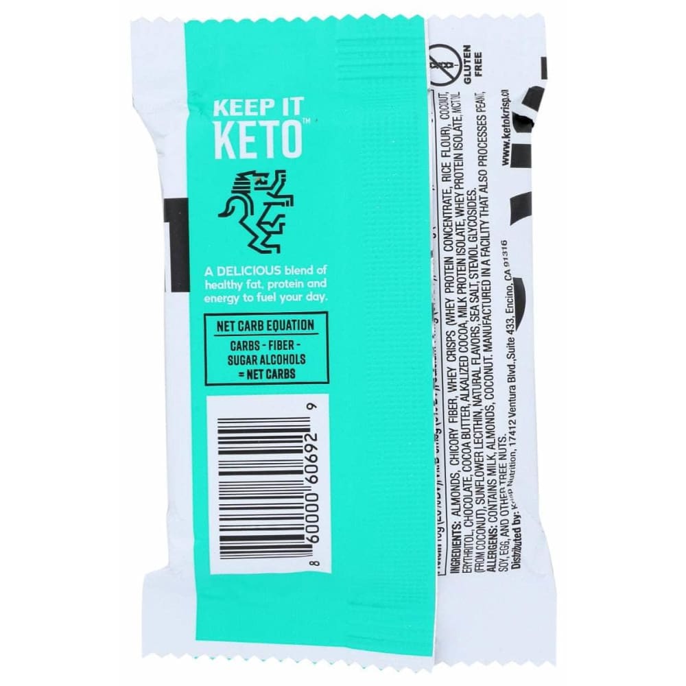 KETO KRISP Keto Krisp Chocolate Mint Bar, 1.8 Oz