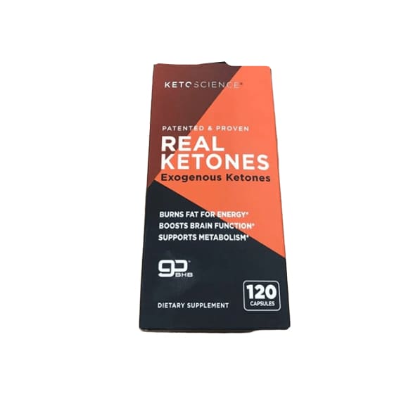 Keto Science Patented & Procen Real Ketones Exogenous Ketones, 120 Capsules - ShelHealth.Com