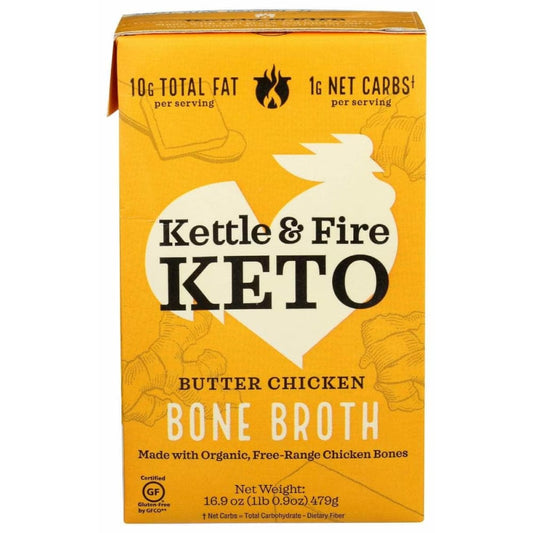KETTLE AND FIRE KETTLE AND FIRE Butter Chicken Bone Broth, 16.9 oz