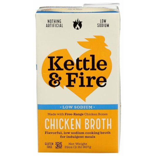 KETTLE AND FIRE KETTLE AND FIRE Chicken Low Sodium Cooking Broth, 32 oz