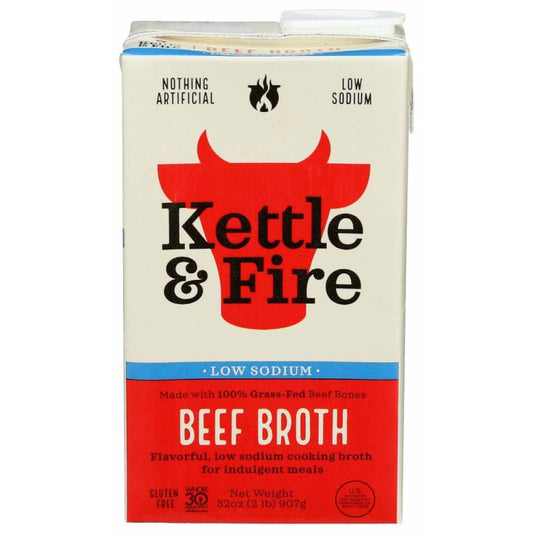 KETTLE AND FIRE KETTLE AND FIRE Low Sodium Beef Cooking Broth, 32 oz