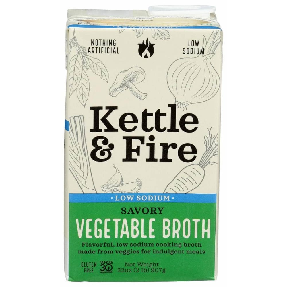 KETTLE AND FIRE KETTLE AND FIRE Vegetable Low Sodium Broth, 32 oz
