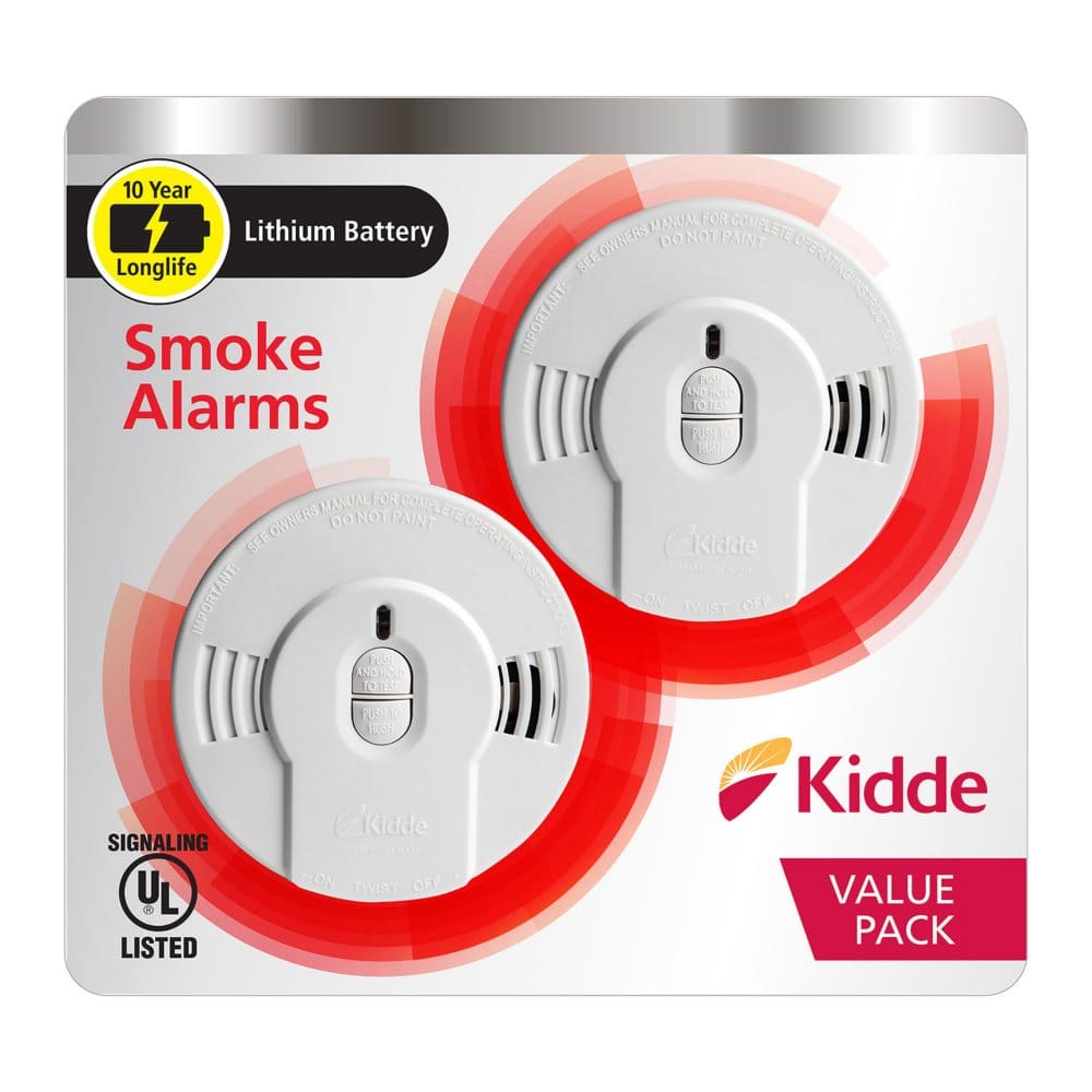 Kidde 10-Year Sealed Battery Smoke Detector & LED Light (2 pk.) - Tools - Kidde