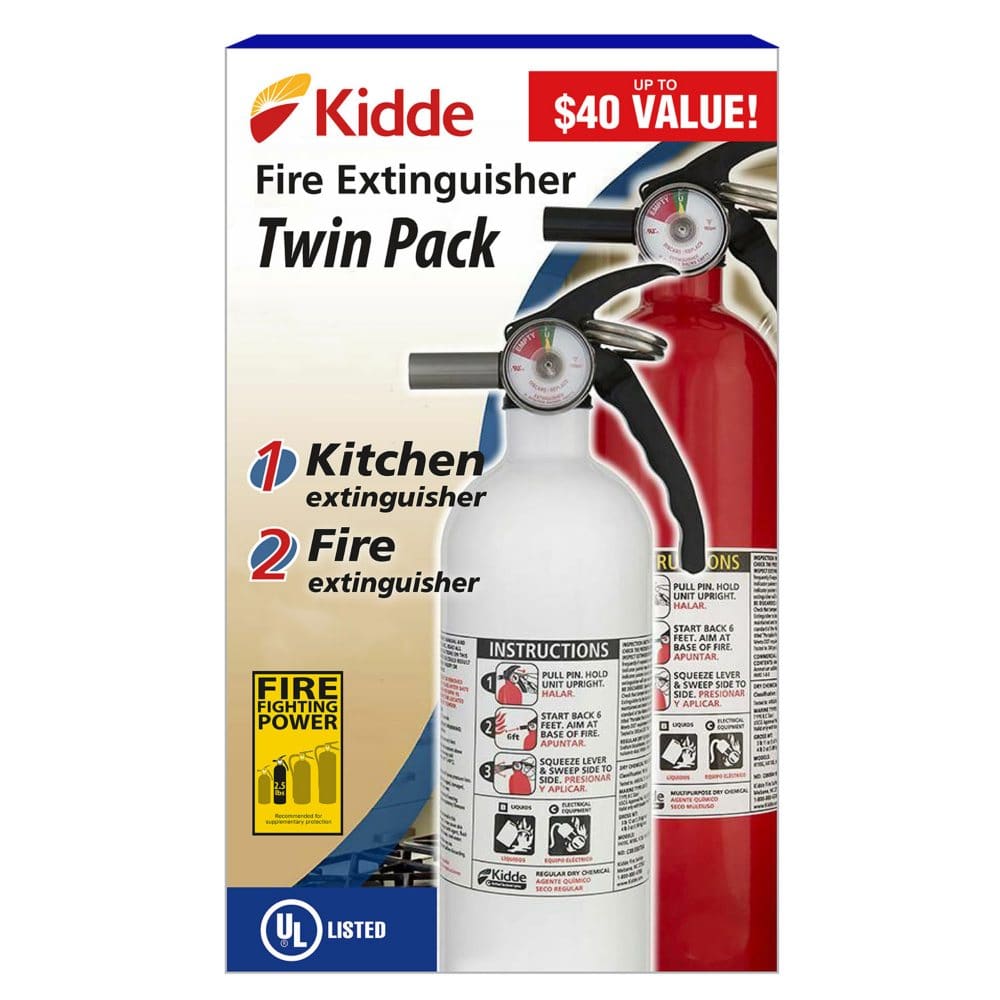 Kidde Kitchen and GeneralUse 1A10BC Fire Extinguisher Value Pack