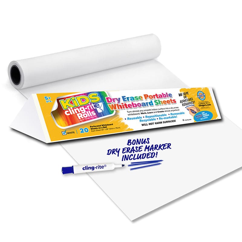 Kids Cling Rite Roll - Dry Erase Sheets - All Things Cling Ltd