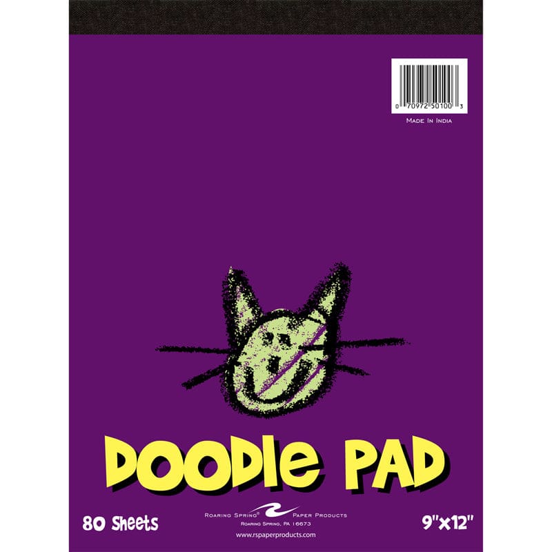 Kids Doodle Pad 9X12 80 Sheets (Pack of 12) - Sketch Pads - Roaring Spring Paper Products
