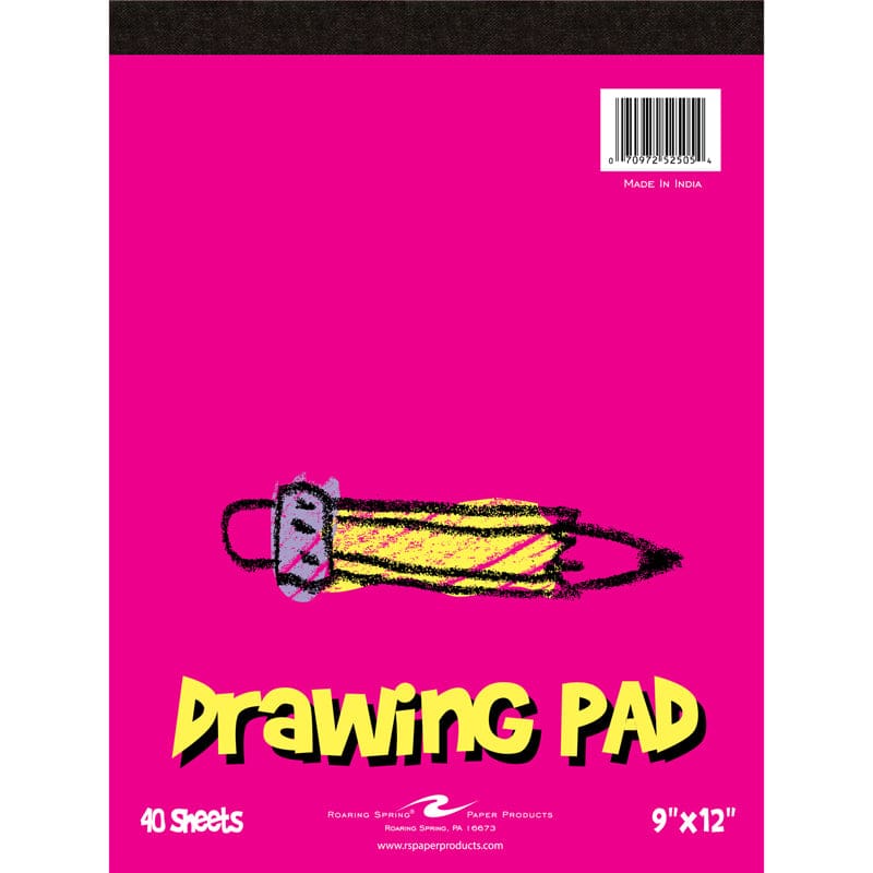 Kids Drawing Pad 9X12 40 Sheets (Pack of 12) - Sketch Pads - Roaring Spring Paper Products