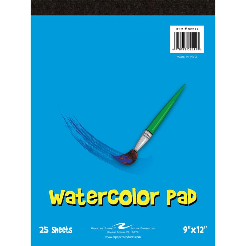 Kids Watercolor Pad 9X12 25 Sheets (Pack of 12) - Art - Roaring Spring Paper Products