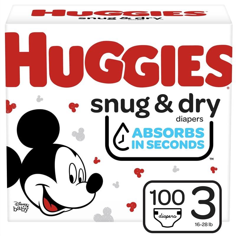 Kimberly Clark Huggies Snug & Dry Size 3 Big Pack 100 C100 - Incontinence >> Briefs and Diapers - Kimberly Clark