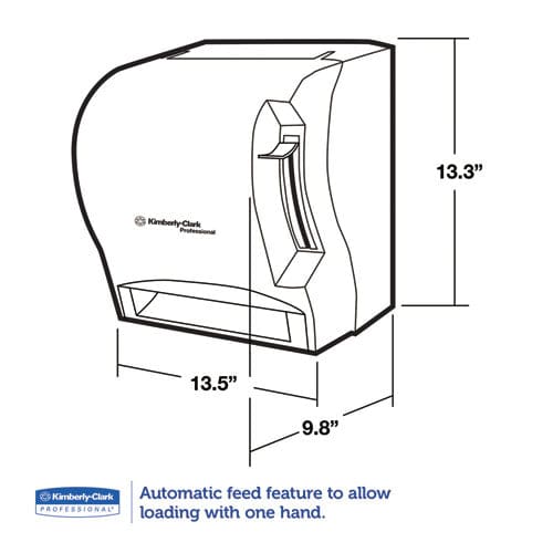 Kimberly-Clark Professional* Lev-r-matic Roll Towel Dispenser 13.3 X 9.8 X 13.5 Smoke - Janitorial & Sanitation - Kimberly-Clark